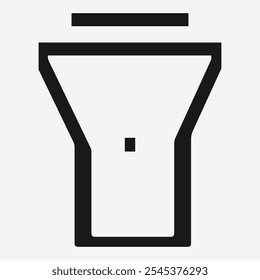 Fackellichtlinien-Symbol. Taschenlampen-Symbol. Fackel-Symbol. Glühbirnen-Symbol. Fackelsymbole für Smartphones.