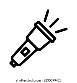 gráfico vectorial de ilustración de icono de línea de luz antorcha