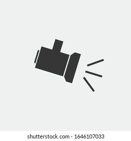 torch light spotlight vector icon vector