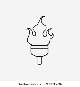 Torch line icon