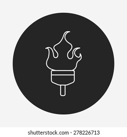 Torch line icon