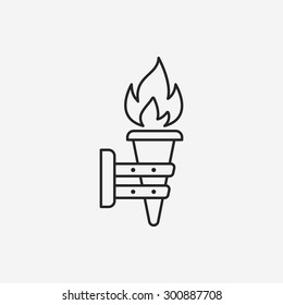 Torch line icon