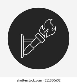 Torch line icon