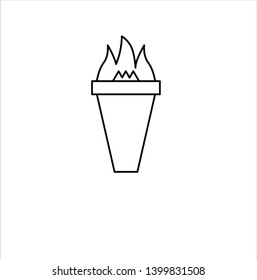 torch line icon,vector best line icon.