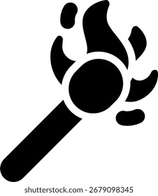 torch line style icon design