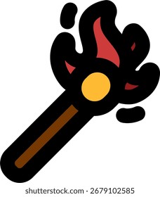 torch line style icon design