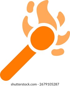 torch line style icon design