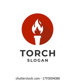 Torch logo concept. Champion, event or business design template. Vector illustration