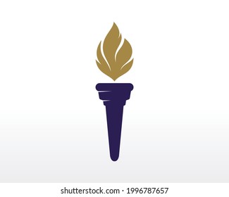 Torch Logo Design Education Leadership Logo Stock Vector (Royalty Free ...