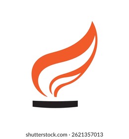 Torch Logo Design Graphic Illustration