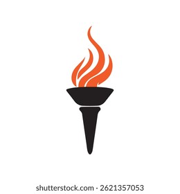 Torch Logo Design Graphic Illustration