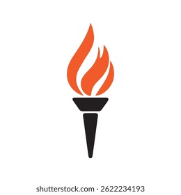 Torch Logo Design Graphic Illustration