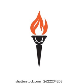 Torch Logo Design Graphic Illustration