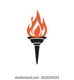 Torch Logo Design Graphic Illustration