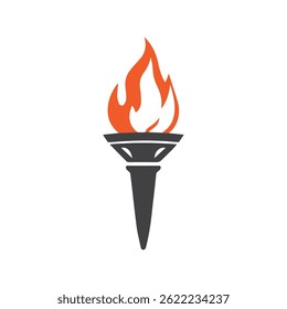 Torch Logo Design Graphic Illustration