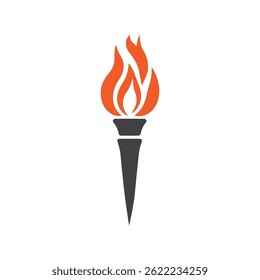 Torch Logo Design Graphic Illustration