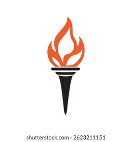 Ilustração gráfica do design do logotipo da tocha
