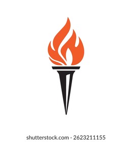 Torch Logo Design Graphic Illustration