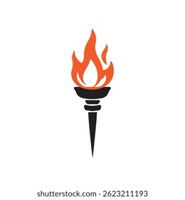 Torch Logo Design Graphic Illustration