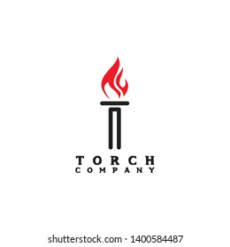 Torch logo design inspiration vector template
