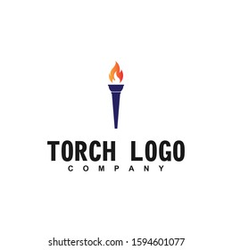 Torch logo design inspiration, vector Illustration