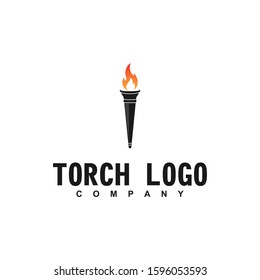 Torch logo design inspiration, vector Illustration