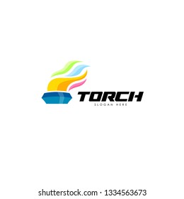 Torch Logo Design Template