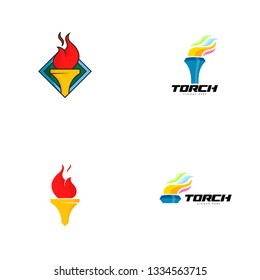 Torch Logo Design Template