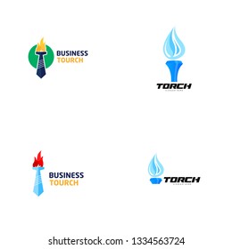 Torch Logo Design Template