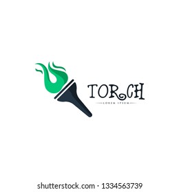 Torch Logo Design Template
