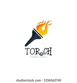 Torch Logo Design Template