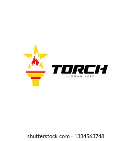 Torch Logo Design Template
