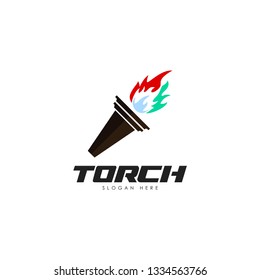 Torch Logo Design Template