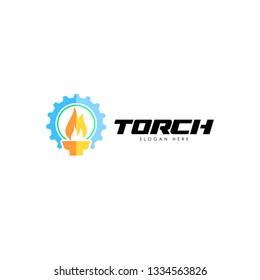 Torch Logo Design Template