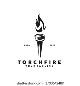 Torch Logo Design Template idea