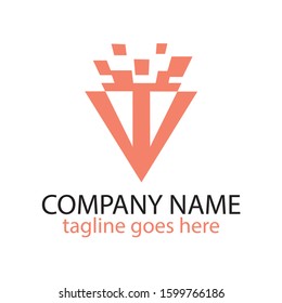 torch logo. emblem championship design