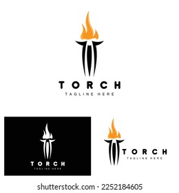 Torch-Logo, Branddesign, Letter-Logo, Produktmarkensymbol