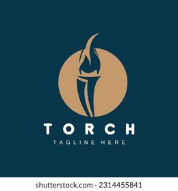 Torch-Logo, Branddesign, Letter-Logo, Produktmarkensymbol