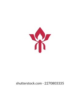 torch logo fire icon easy catchy logo