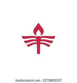 torch logo fire icon easy catchy logo
