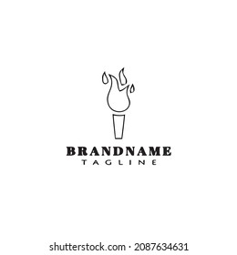 plantilla de diseño de iconos de logotipo de antorcha ilustración vectorial moderna