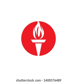 Torch logo inspiration symbol icon vector template