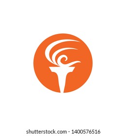 Torch logo inspiration symbol icon vector template