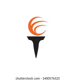 Torch logo inspiration symbol icon vector template