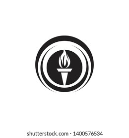 Torch logo inspiration symbol icon vector template