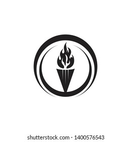 Torch logo inspiration symbol icon vector template