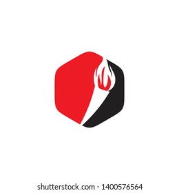 Torch logo inspiration symbol icon vector template