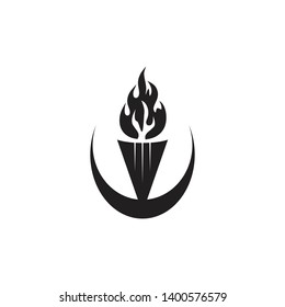Torch logo inspiration symbol icon vector template