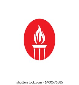 Torch logo inspiration symbol icon vector template