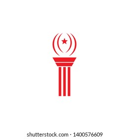 Torch logo inspiration symbol icon vector template